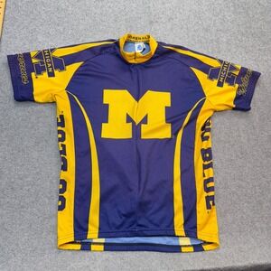 Michigan Maize & Blue Cycling Jersey - Yellow/Navy